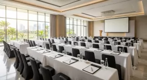Sewa Meja IBM Bekasi | Rental Meja IBM Lipat Profesional untuk Seminar & Event